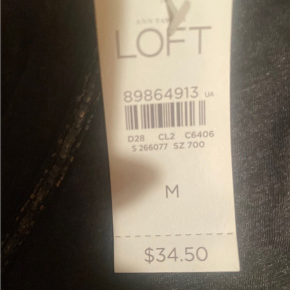 NWT LOFT GREY T SHIRT WITH STUDS AROUND THE NECK SIZE MEDIUM - Picture 4 of 9